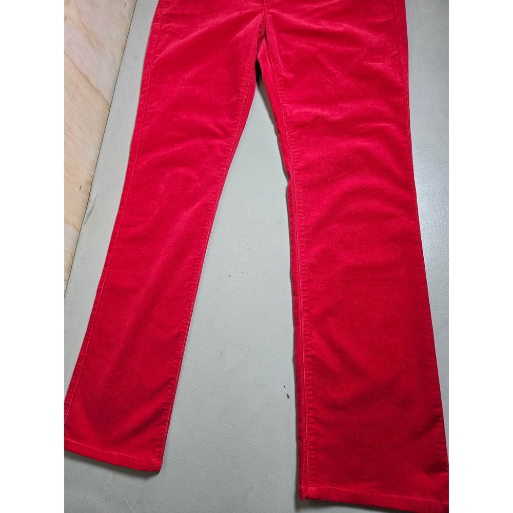 Lauren Ralph Lauren Red Corduroy Straight Leg Pants Womens Size 8 Stretch - Picture 4 of 16